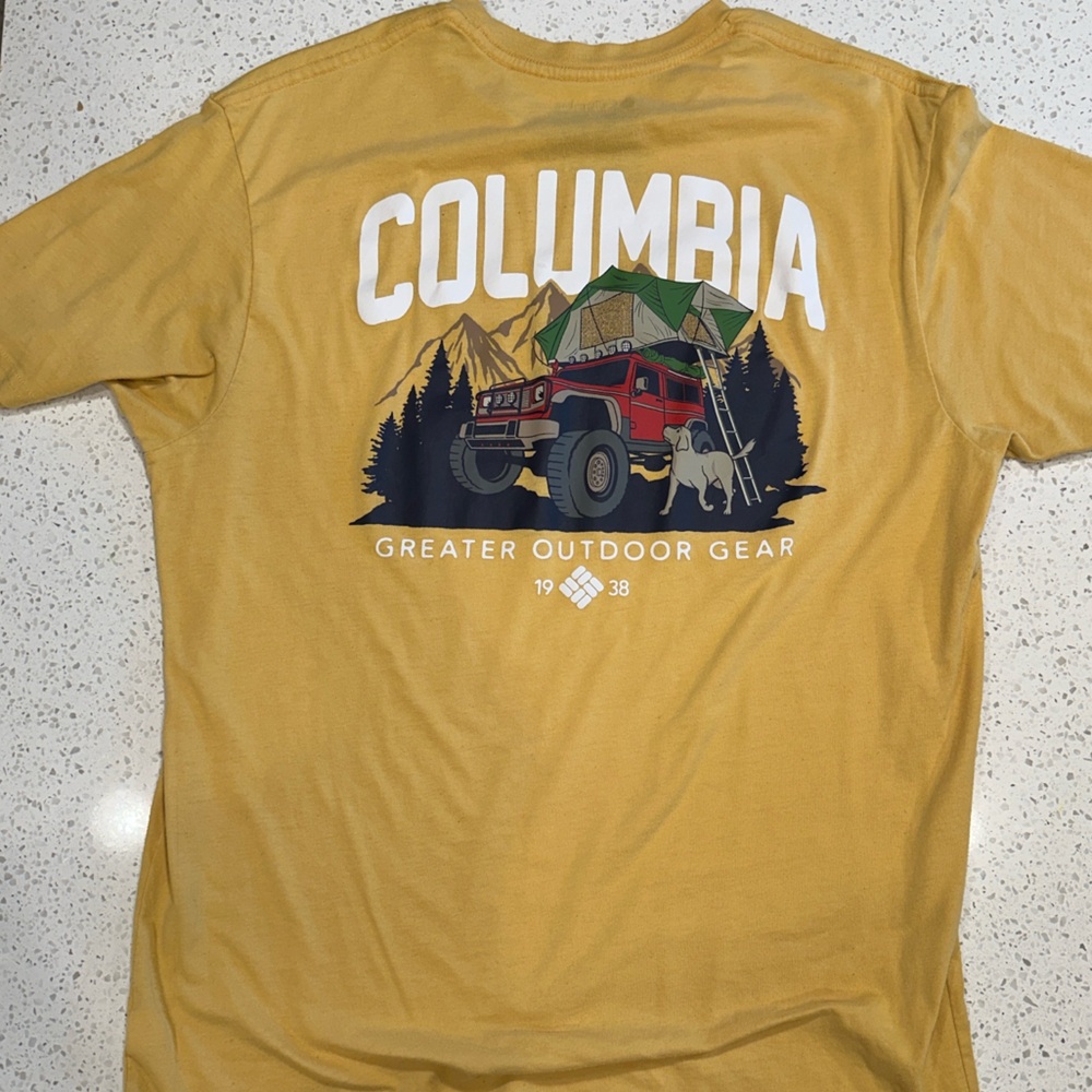 3 Columbia Men's Mustard Adventure Tee